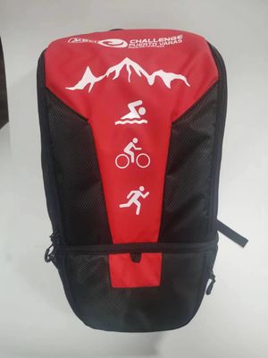 quality Túi ba lô mũ bảo hiểm xe đạp có thể tháo rời màu đỏ với sự tách biệt khô / ướt factory